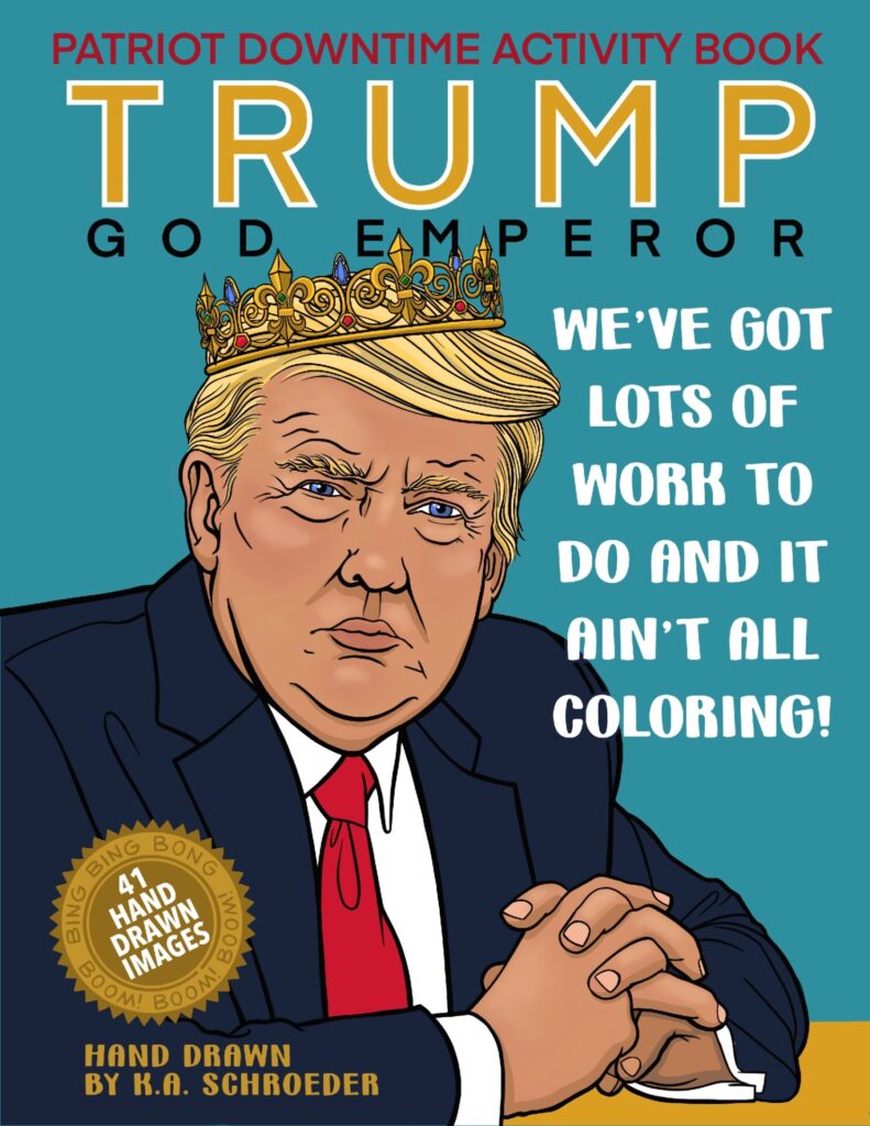 Trump God Emperor Coloring Book Cover