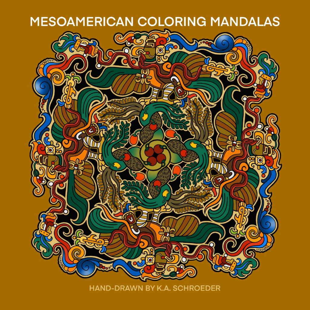 MesoAmerican Mandala Coloring Book